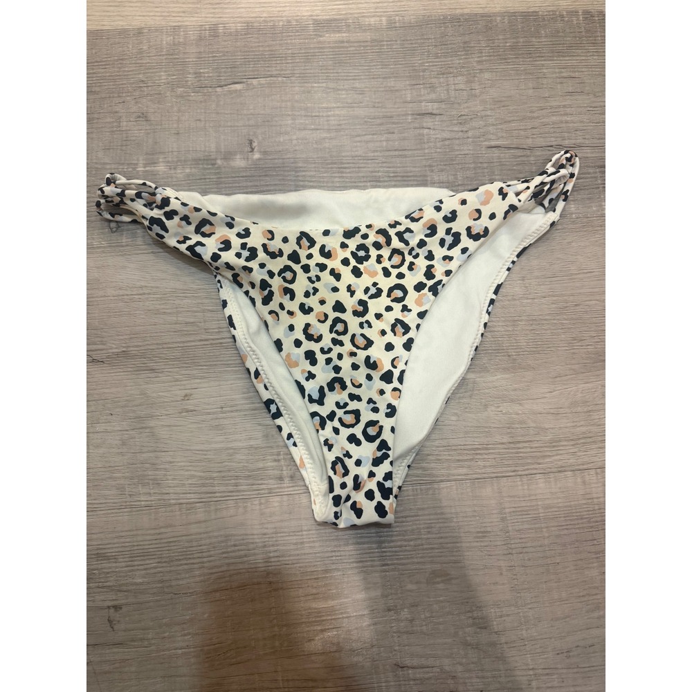 O'Neill Leopard Print Strappy Bikini Bottoms - Small